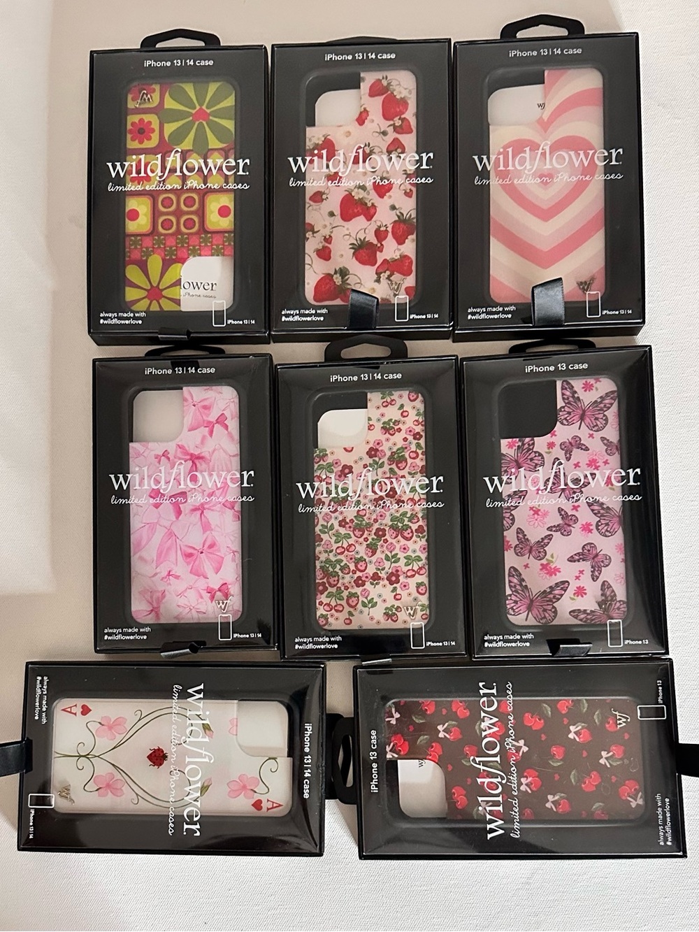 Lot of  8 Wildflower Limited Edition Phone Cases For iPhone 13 Or iPhone 14